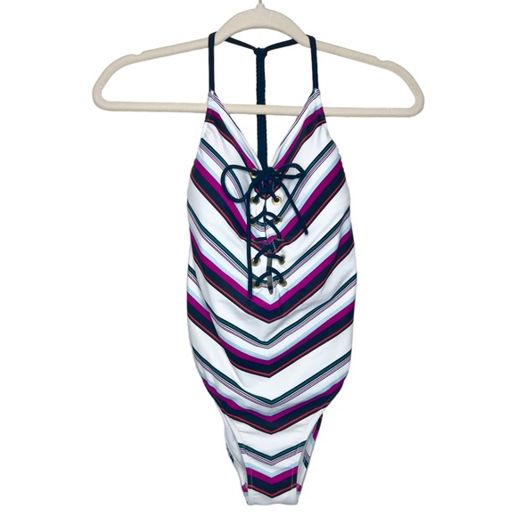 ABERCROMBIE & FITCH One-Piece Striped Swimsuit. Size Small - Picture 1 of 6